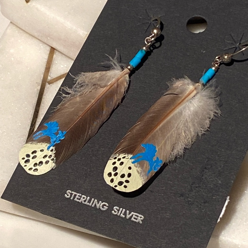 Feather earrings